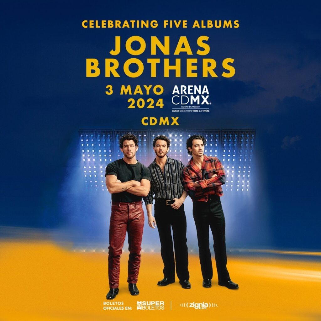 Conciertos en Mexico Jonas Brothers en Arena CDMX 2024