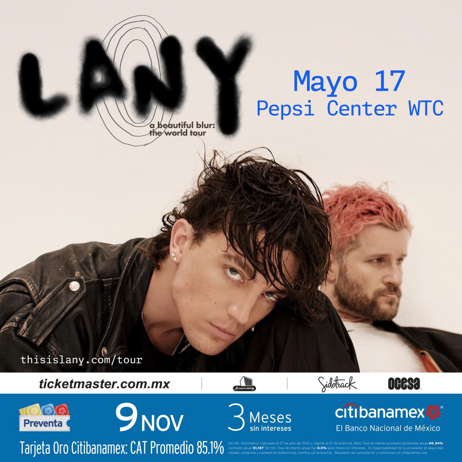 Conciertos en Mexico - Lany en Pepsi Center WTC 2024