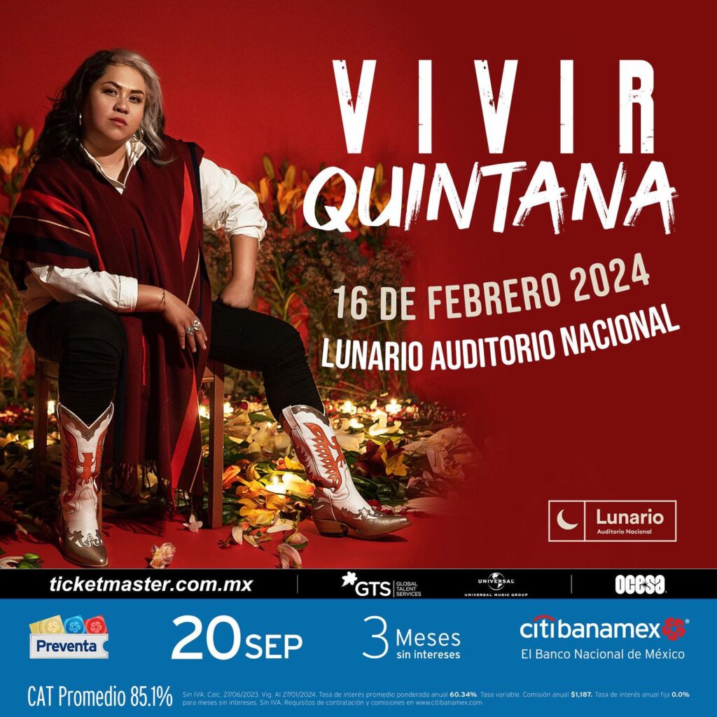 Conciertos en Mexico Vivir Quintana Lunario Auditorio Nacional 2024