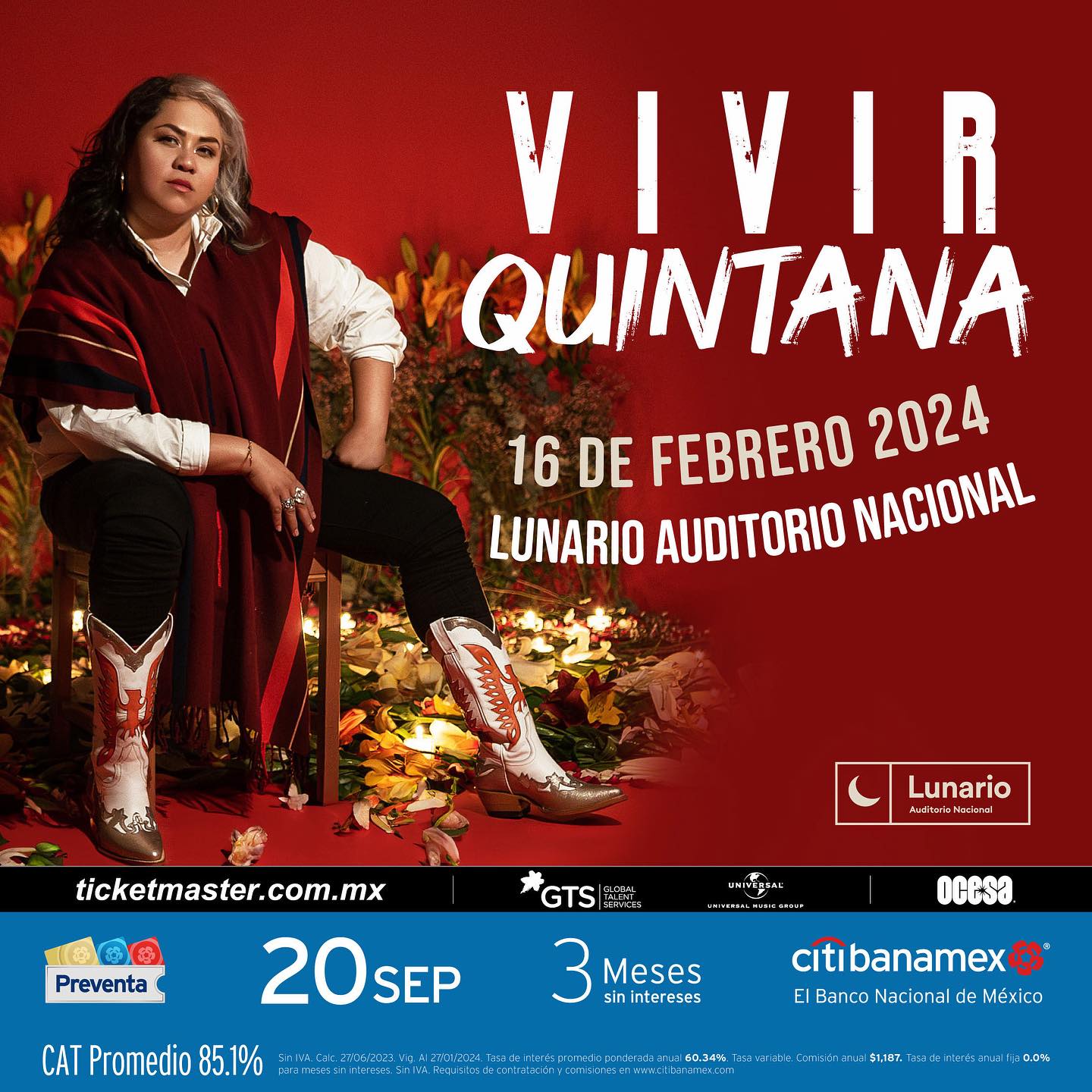 Vivir Quintana Lunario Auditorio Nacional 2024